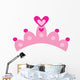 Cute Pink Princess Tiara Wall Decal