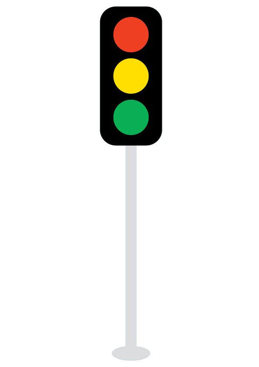 Free Standing Traffic Light Wall Decal