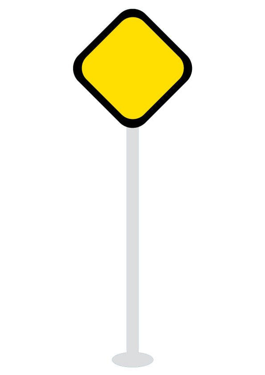 Cartoon Free Standing Yield Wall Decal