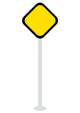 Cartoon Free Standing Yield Wall Decal