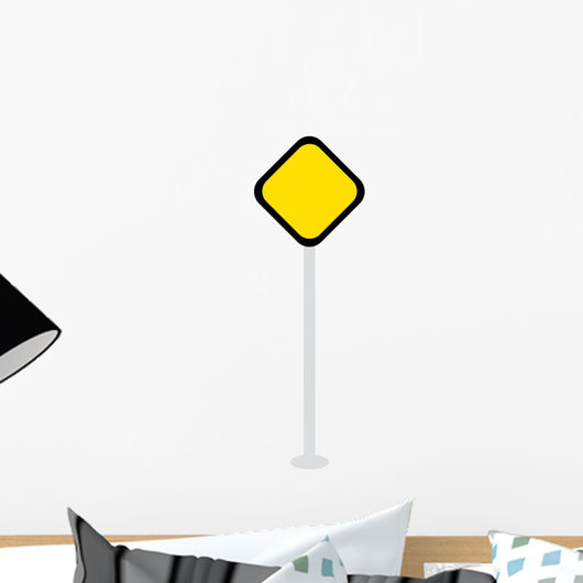 Cartoon Free Standing Yield Wall Decal