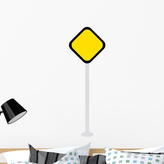Cartoon Free Standing Yield Wall Decal
