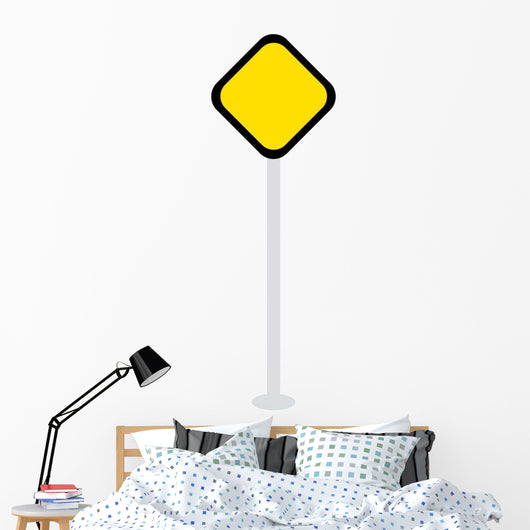 Cartoon Free Standing Yield Wall Decal