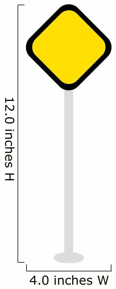 Cartoon Free Standing Yield Wall Decal