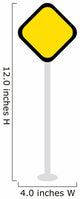 Cartoon Free Standing Yield Wall Decal