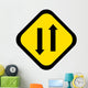 Cartoon Both Ways Traffic Wall Decal
