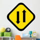 Cartoon Both Ways Traffic Wall Decal