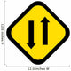 Cartoon Both Ways Traffic Wall Decal
