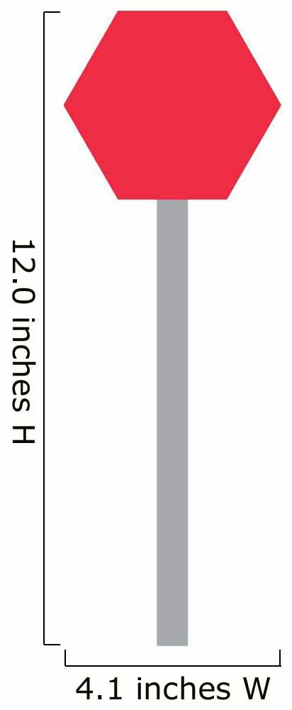 Cartoon Freestanding Stop Sign Wall Decal