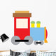 Cute Blue and Red Wall Decal