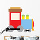 Cute Blue and Red Wall Decal