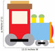 Cute Blue and Red Wall Decal