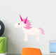 Cute Pink Haired Unicorn Wall Decal