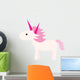 Cute Pink Haired Unicorn Wall Decal