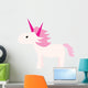 Cute Pink Haired Unicorn Wall Decal
