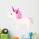 Cute Pink Haired Unicorn Wall Decal