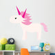 Cute Pink Haired Unicorn Wall Decal