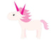 Cute Pink Haired Unicorn Wall Decal