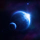 Earth and Moon Outer Wall Decal