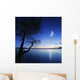 Silhouette Lonely Tree Lake Wall Decal