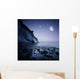 Rising Moon over Ocean Wall Decal Design 3