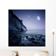 Rising Moon over Ocean Wall Decal Design 3