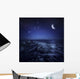Rising Moon over Ocean Wall Decal Design 1