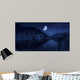 Moon Rising over Tranquil Wall Decal Design 4