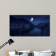 Moon Rising over Tranquil Wall Decal Design 4