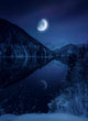 Moon Rising over Tranquil Wall Decal Design 3