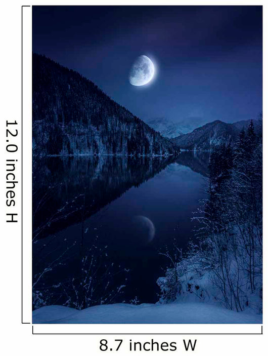 Moon Rising over Tranquil Wall Decal Design 3