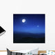 Mountain Range Misty Night Wall Decal