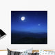 Mountain Range Misty Night Wall Decal