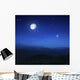 Mountain Range Misty Night Wall Decal