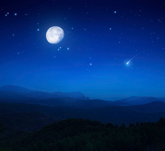 Mountain Range Misty Night Wall Decal