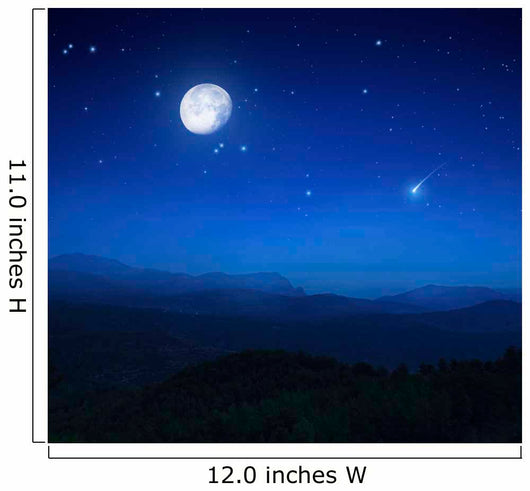Mountain Range Misty Night Wall Decal