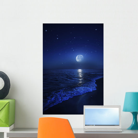 Tranquil Ocean Night Wall Decal