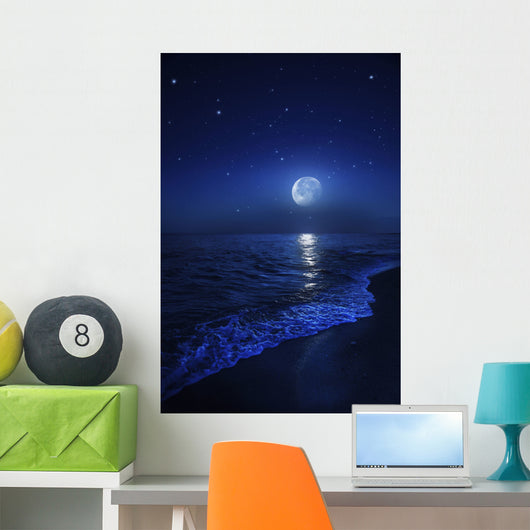 Tranquil Ocean Night Wall Decal