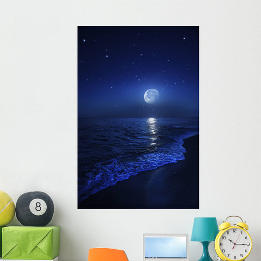 Tranquil Ocean Night Wall Decal