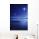 Tranquil Lake against Starry Wall Decal Design 3