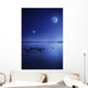 Tranquil Lake against Starry Wall Decal Design 3