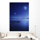 Tranquil Lake against Starry Wall Decal Design 3