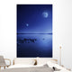 Tranquil Lake against Starry Wall Decal Design 3