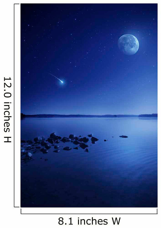 Tranquil Lake against Starry Wall Decal Design 3