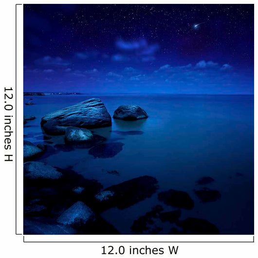 Nighttime Photo Sea and Wall Decal