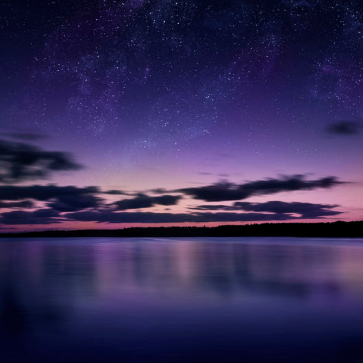 Tranquil Lake against Starry Wall Decal Design 2