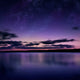 Tranquil Lake against Starry Wall Decal Design 2