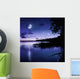 Tranquil Lake against Starry Wall Decal Design 1