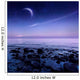 Moon Rising over Rocky Wall Decal