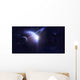 Two planets in outer space. Wall Mural